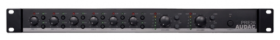 Förlifier, 2xMic, 4xLine, 2 Stereozoner, EQ, 19
