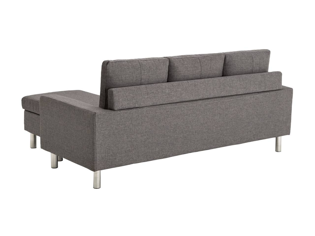 VERMONT 3-Sits Vändbar Divansoffa Mörkgrå