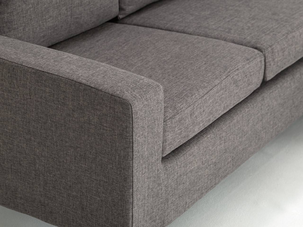 VERMONT 3-Sits Vändbar Divansoffa Mörkgrå