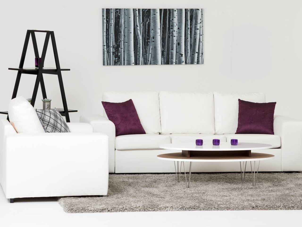 CONNECT 3+2+1 Ecoläder Vit