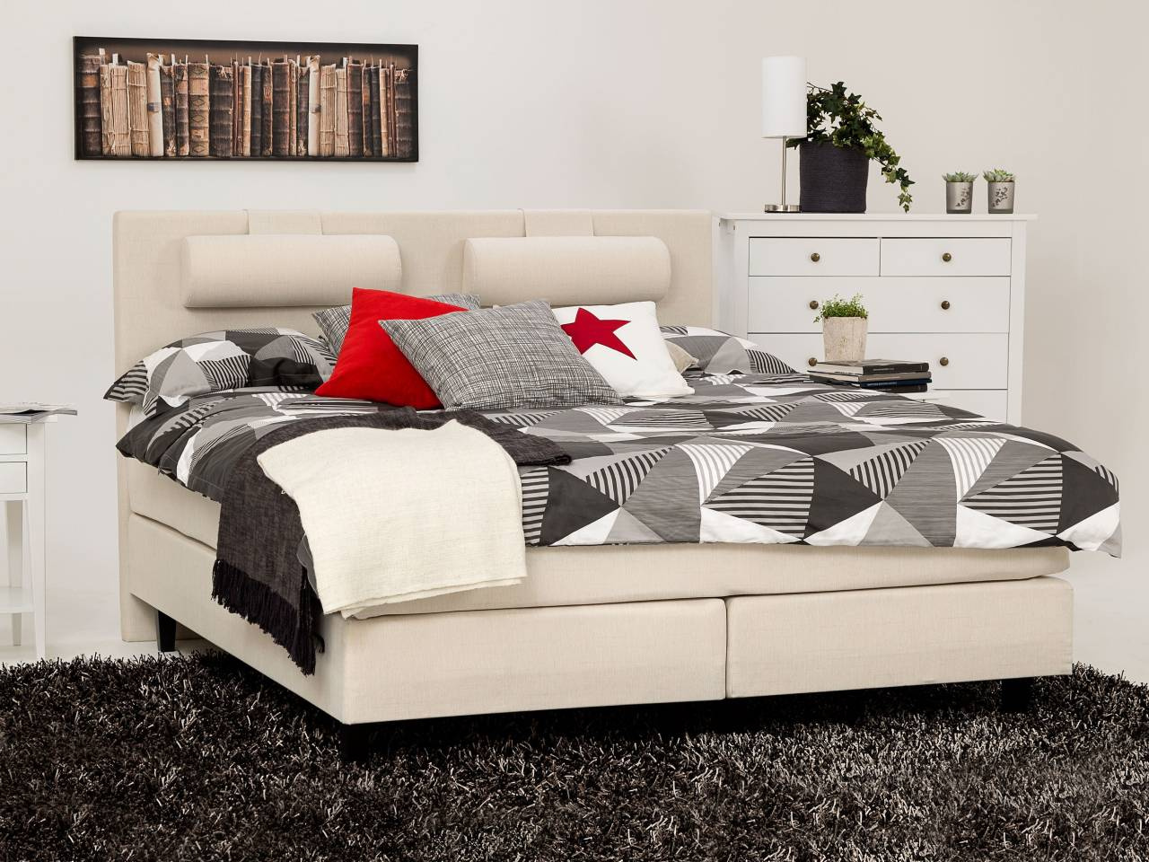 DIPLOMAT Kontinentalsäng 160 Beige